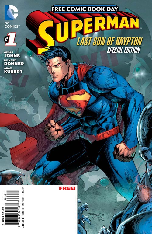 DC/Diamond reveal content for FCBD: SUPERMAN Give-away.