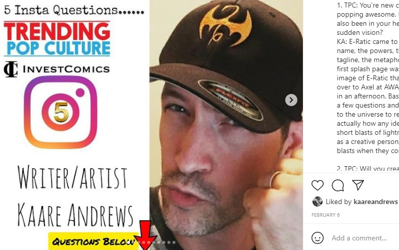 Insta 5 – Rapid Q&A with writer/artist Kaare Andrews