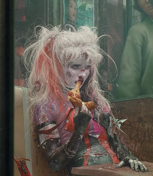 New Cover Gem – Harley Quinn #56 – Rahzzah